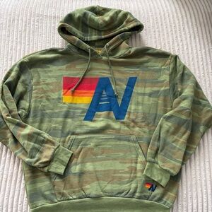 Aviator Nation Unisex Small Camouflage Green Hoodie with Logo **SOLD OUT**